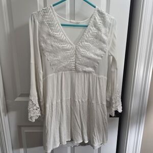 Altar'd State White Lace Mini Dress